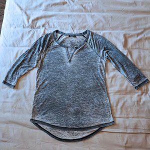 Aritzia TNA Distressed Lightweight Blue Top (XS)